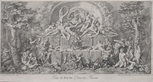The Four Festivals:  Festival of Faune. Claude Gillot (French, 1673-1722). Etching and engraving