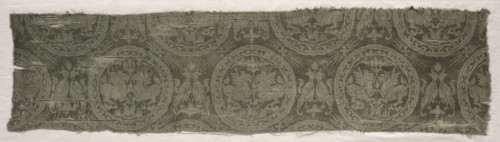 Textile, late 1800s or early 1900s. France, late 19th century or early 20th century. Satin damask;