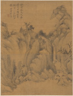 Landscape, 1775. Zhai Dakun (Chinese, d. 1804). Album leaf: ink and color on silk; overall: 41.2 x