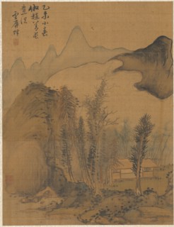 Landscape in the Style of Chao Yuan, 1775. Zhai Dakun (Chinese, d. 1804). Album leaf: ink and color