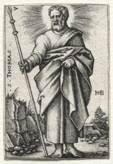 St. Thomas, 1545-1546. Hans Sebald Beham (German, 1500-1550). Engraving