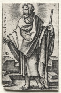 St. Judas, 1545-1546. Hans Sebald Beham (German, 1500-1550). Engraving