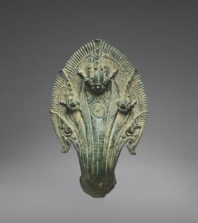 Naga Finial, 1100s. Cambodia, Angkor Wat Period, 12th century. Bronze; overall: 29.2 x 15.2 x 15.2
