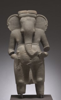 Ganesha, 600s. Cambodia, Pre-Angkorean period (600-802). Sandstone; overall: 122 x 58.7 x 23.8 cm
