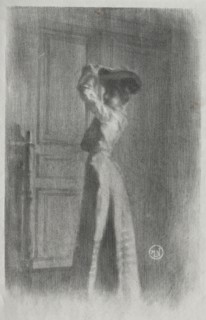Fashionable Woman, c. 1900. Maurice Louis Henri Newmont (French, 1868-1930). Lithograph