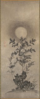 Bamboo in Moonlight, 1400s. Korea, Joseon dynasty (1392-1910). Hanging scroll; ink on paper;