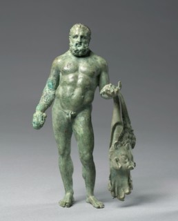 Hercules, c. 30 BC - 20. Italy, Rome, Early Imperial period. Bronze with silver and copper inlays;
