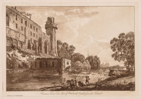 Views of Warwick Castle:  Caesar's ower and Part of Warwick Castle from the Island, 1776. Paul