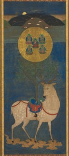 Kasuga Mandala, 1300s-1400s. Japan, Nanbokucho period (1333-92) to Muromachi period (1392-1573).