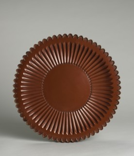 Fluted Tray, 14th Century. China, Yuan dynasty (1271-1368) - Ming dynasty (1368-1644). Red lacquer;