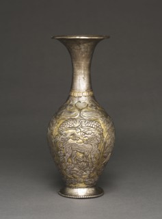 Vase, c. 700. Central Asia or Tibet, early 8th century. Silver with gilding; overall: 22.9 cm (9 in