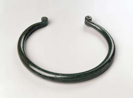 Ingot Torque, c. 1500 BC. Hungary, Bronze Age, c. 2500-800 BC. Bronze, wrought bronze; overall: 15