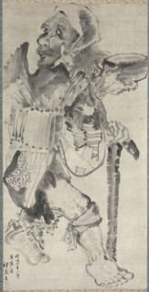 Beggar (Kojiki), 1871. Suian Hirafuku (Japanese, 1844-1890). Hanging scroll; ink on paper; overall: