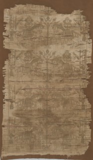 Panel with Falconers, 1516-1955. Iran, Modern. Lampas weave, silk; overall: 136.7 x 79 cm (53 13/16