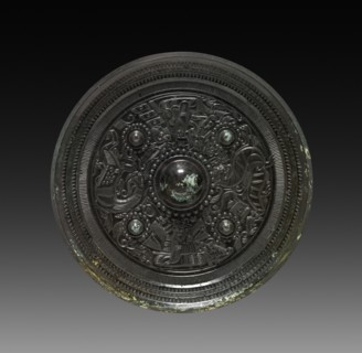 Mirror with Four Nipples, Immortals, Dragon and Tiger, c. 125-220. China, probably Zhejiang