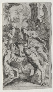 The Nativity. After Jacopo Palma il Giovane (Italian, c. 1548-1628). Etching
