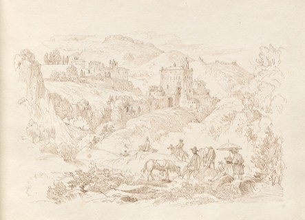 Album with Views of Rome and Surroundings, Landscape Studies, page 43a: Roman Landscape. Franz