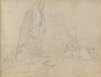Album with Views of Rome and Surroundings, Landscape Studies, page 45a: Rocky Landscape. Franz