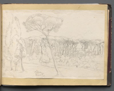 Album with Views of Rome and Surroundings, Landscape Studies, page 46a: "Frasciti". Franz Johann