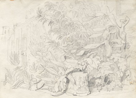 Album with Views of Rome and Surroundings, Landscape Studies, page 24a: "In Villa Walkonsky". Franz