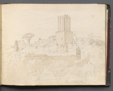 Album with Views of Rome and Surroundings, Landscape Studies, page 47a: " Torre del Nero, Rome".