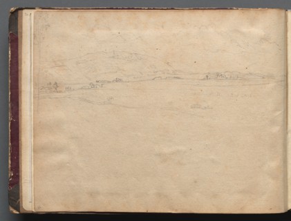 Album with Views of Rome and Surroundings, Landscape Studies, page 03b: Roman Panoramic Landscape.