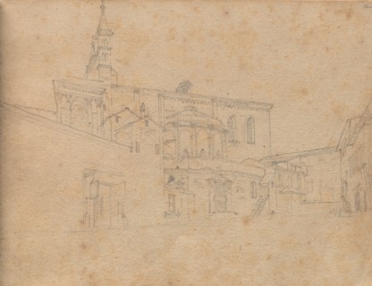 Album with Views of Rome and Surroundings, Landscape Studies, page 26a: Roman Architectural View.