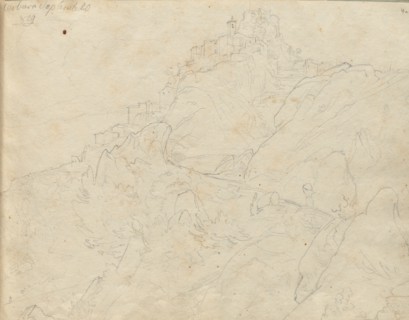 Album with Views of Rome and Surroundings, Landscape Studies, page 04a: "Cervera". Franz Johann