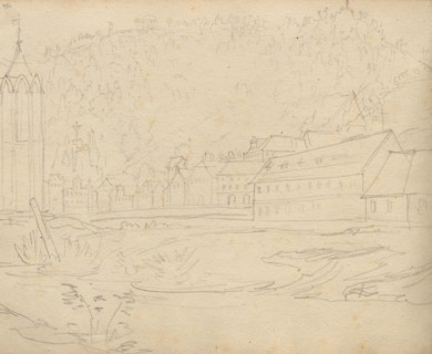Album with Views of Rome and Surroundings, Landscape Studies, page 48b: Roman Landscape. Franz