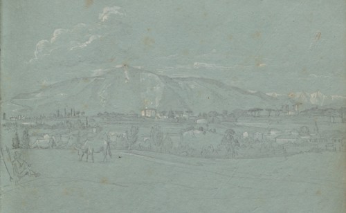 Album with Views of Rome and Surroundings, Landscape Studies, page 10a: Roman Landscape. Franz