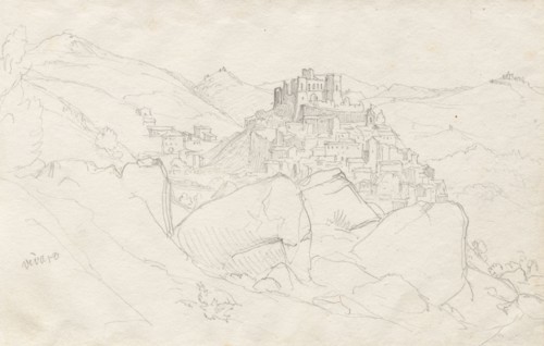 Album with Views of Rome and Surroundings, Landscape Studies, page 53a: "Vivaro" . Franz Johann