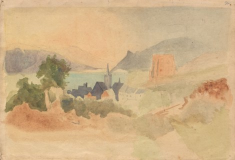 Album with Views of Rome and Surroundings, Landscape Studies, page 54a: Roman Landscape. Franz