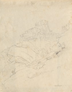 Album with Views of Rome and Surroundings, Landscape Studies, page 14a: "Cervera". Franz Johann