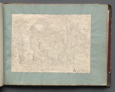 Album with Views of Rome and Surroundings, Landscape Studies, page 36a: Roman View. Franz Johann