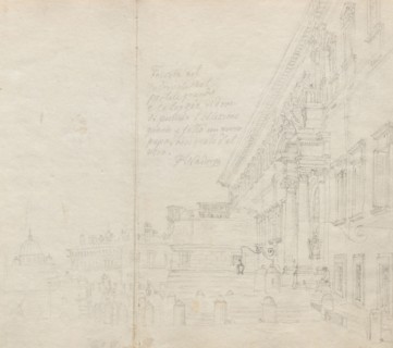 Album with Views of Rome and Surroundings, Landscape Studies, page 15b: Roman Architectural View.