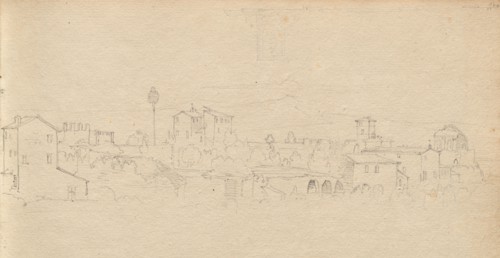 Album with Views of Rome and Surroundings, Landscape Studies, page 16a: Roman View. Franz Johann