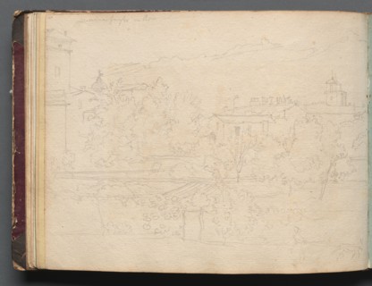 Album with Views of Rome and Surroundings, Landscape Studies, page 16b: Roman View. Franz Johann