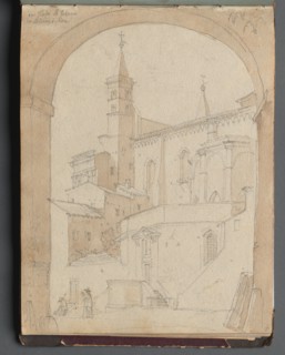 Album with Views of Rome and Surroundings, Landscape Studies, page 18a: Saint John Lateran, Rome.