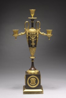 Candelabrum, c. 1800. France, late 18th-early 19th century. Gilt and patinated metal; overall: 50 x