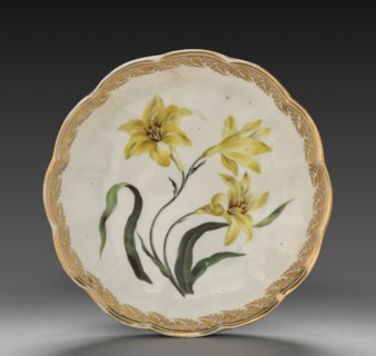Bowl from Dessert Service: Smaller Yellow Lily, c. 1800. Derby (Crown Derby Period) (British).