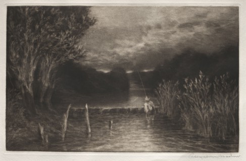 Grayling Fishing, 1897. Francis Seymour Haden (British, 1818-1910). Mezzotint