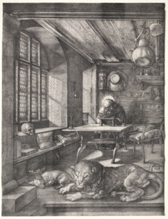 St. Jerome in His Study, 1514. Albrecht Dürer (German, 1471-1528). Engraving