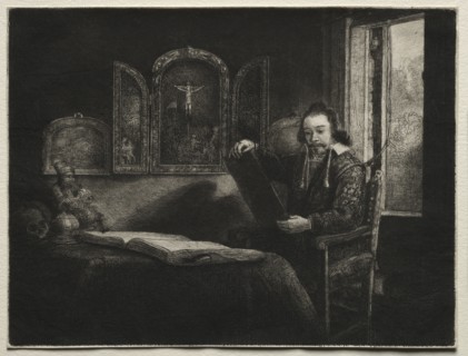 Abraham Francen, Apothecary, c. 1657. Rembrandt van Rijn (Dutch, 1606-1669). Etching, drypoint, and