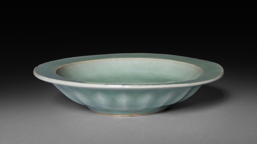 Dish with Two Fish in Relief:  Longquan Ware, early 14th Century. China, Zhejiang province, Yuan