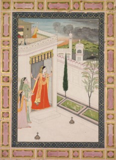 Vasakasajja Nayika, Love - Longing Heroine, early 19th century. India, Kangra School, early 19th