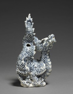 Ewer in the Shape of a Dragon, 1400s. Vietnam (Annam), 15th century. Porcelain with underglaze