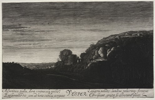 Times of Day:  Vespers. Jan van de Velde (Dutch, 1620-1662). Engraving