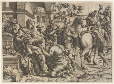 The Adoration of the Magi, c. 1545. Jean Mignon (French), after Luca Penni (Italian, 1500/04-1557).