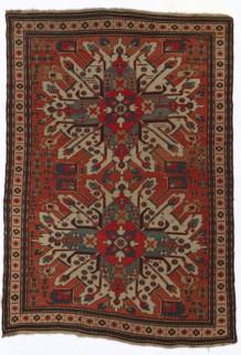 Carpet, 1800 - 1850. Ghiordez knot; wool; average: 218.4 x 147.3 cm (86 x 58 in.)