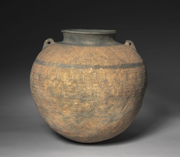 Storage Jar with Loop Handles, 200s-300s. Korea, Kaya Period (42-562). Earthenware with impressed